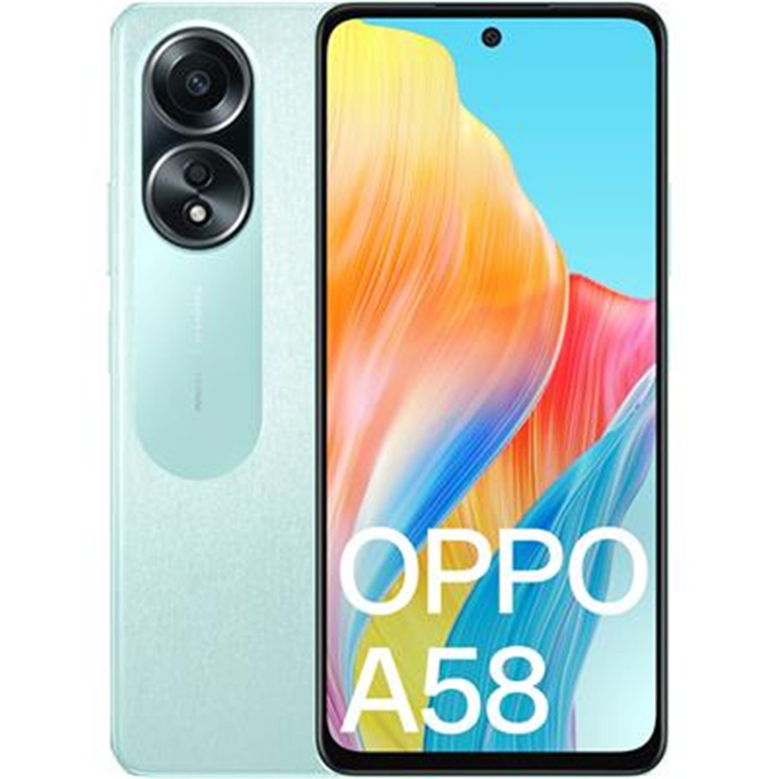 OPPO A58 4G (2024) Dual SIM Smartphone - 6GB+128GB - Green/Black